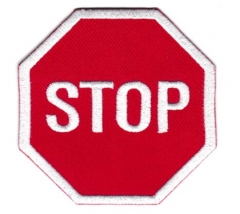 Embroidered STOP Patch
