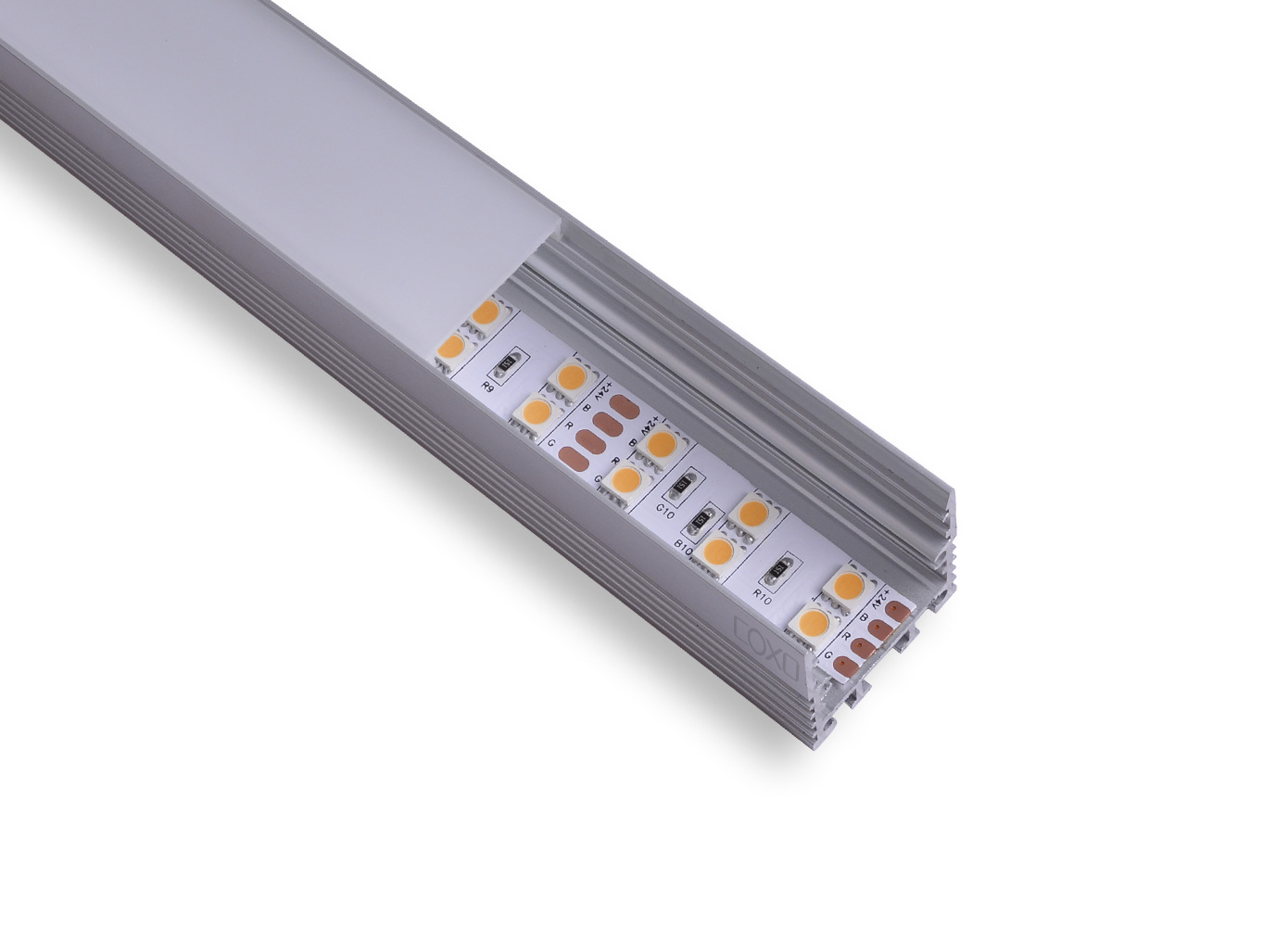 Customized Length PC Opal Diffuser LED Aluminum Profile