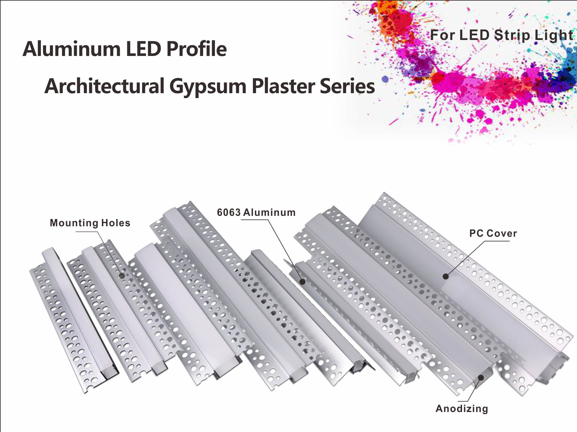 Architectural Gypsum Plaster Aluminum Profile