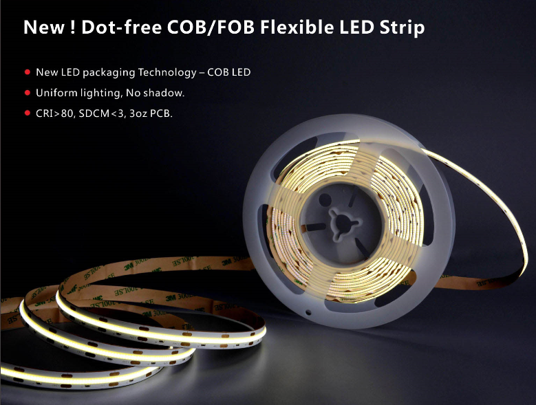 NEW Dot-free COB/FOB Flexible LED Strip