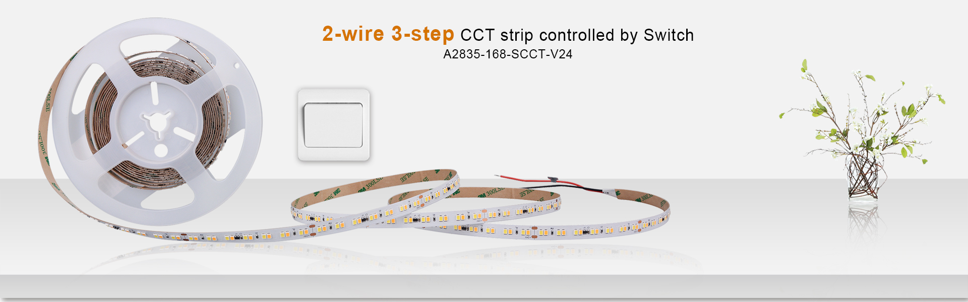 2-wire 3- step SMD2835 CCT LED Strip