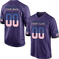 Custom Mesh Personalized American Football Jerseys Embroidered Team Name and Your Numbers
