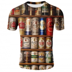 Unisex Harajuku 3D Printed T shirt --Beer Kegs