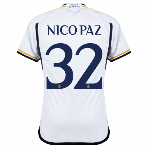 Mens Nico Paz 32# Home Soccer Jerseys 2023/24