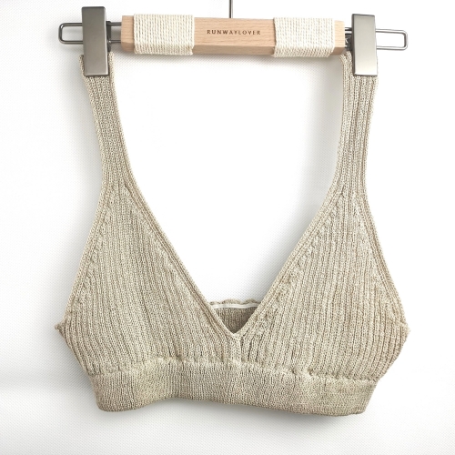 KNIT BRA- NUDE