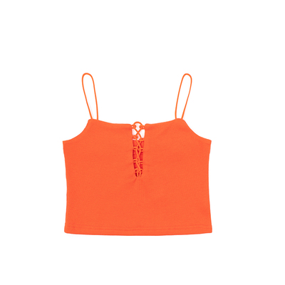 Hollow strap sling on the chest, all-match ultra-short navel tube top with vest