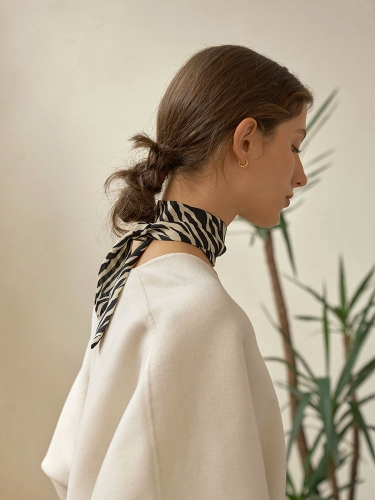 French embellishment zebra scarf
