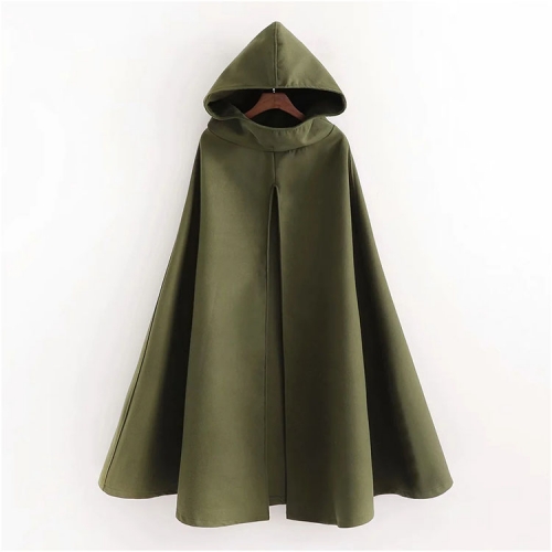 Hooded cape jacket