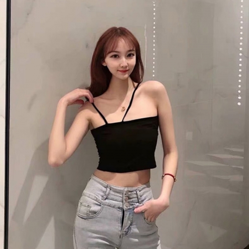 Short tight-fitting tube top bottoming shirt