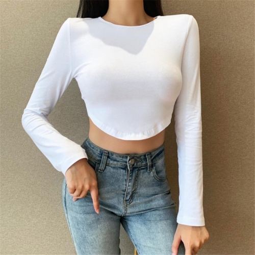 Comfortable curved short T-shirt top