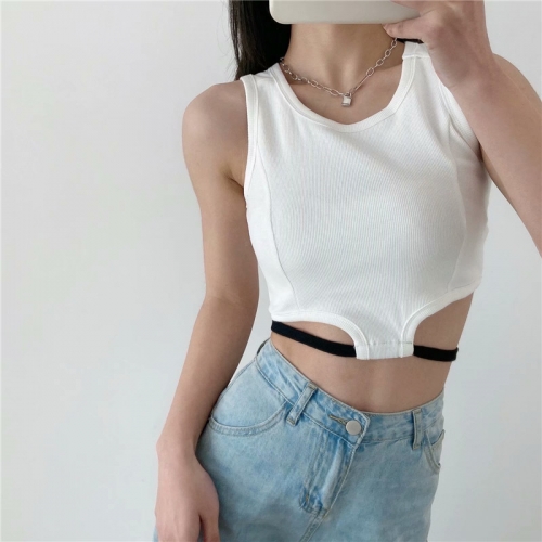 Sleeveless top with waist