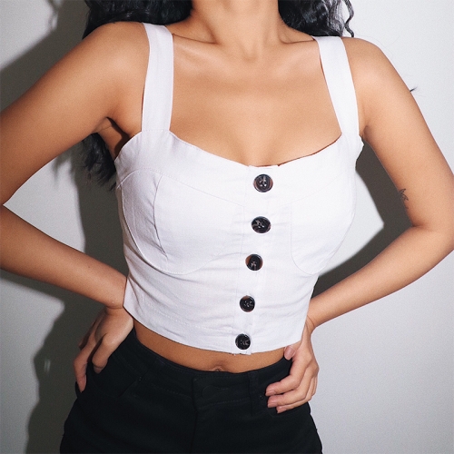 Sexy exposed clavicle wrap chest vest