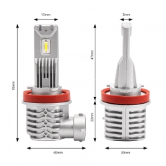 X1 H8 H9 H11 H16 15W fanless plug & play LED headlight bulb