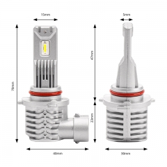 X1 HIR2 9012 15W fanless plug & play LED headlight bulb