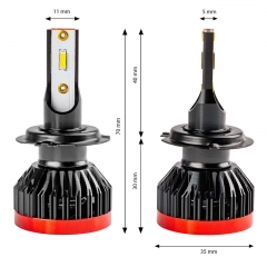 K2 H7 one body 25W Error free LED headlight bulb