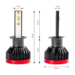 K2 H1 一体无控制盒 25W带解码LED汽车大灯