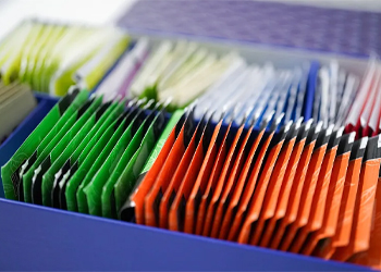 Organic tea is in the tea bag