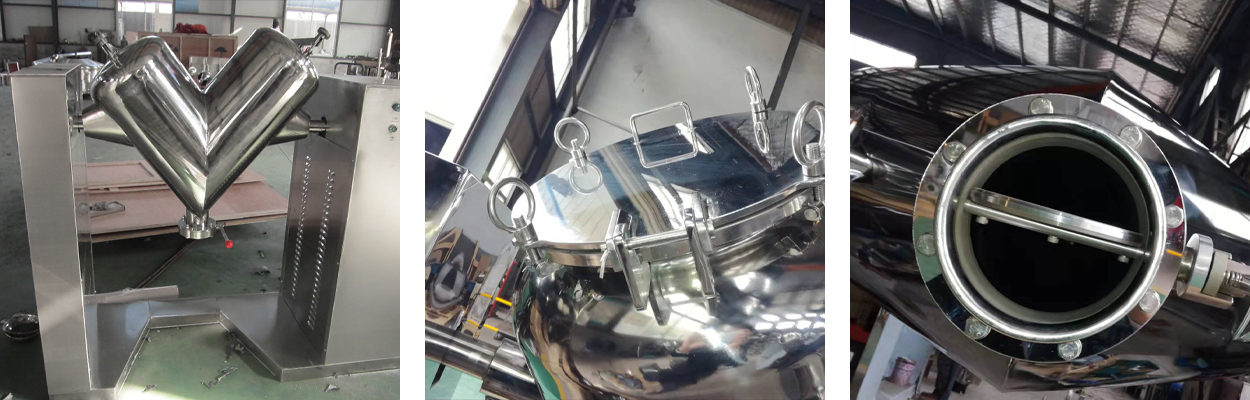 V-shape high-efficiency mixer