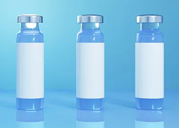Syring vials with blank labels