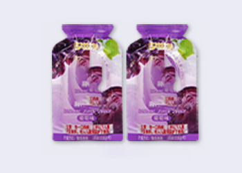 Jelly in irregular-shaped bags