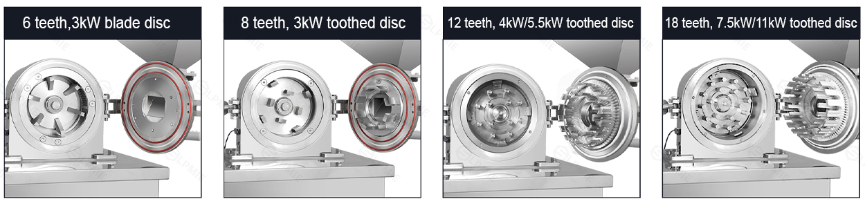 The grinding chamber of the universal grinder