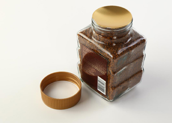 The aluminum foil seal of canned instant coffee
