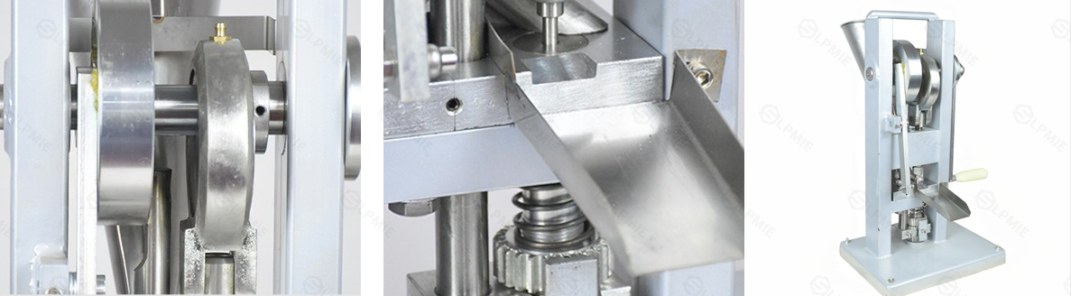 A lightweight manual tablet press