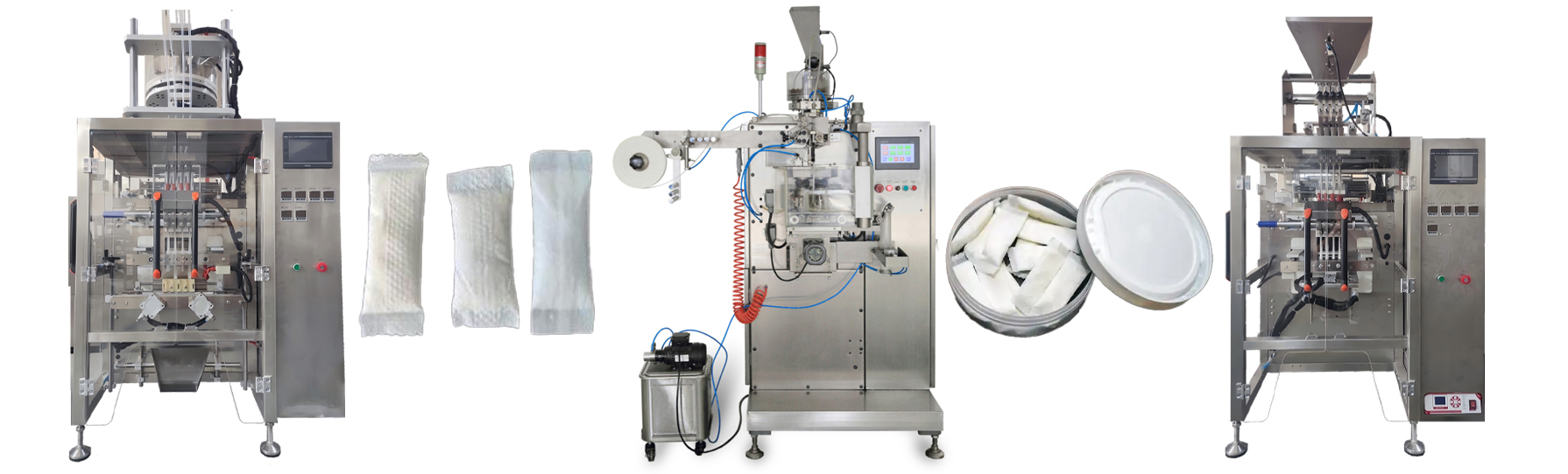 Nicotine bag filling and packaging machine