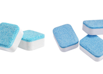Two-color cleaning tablets