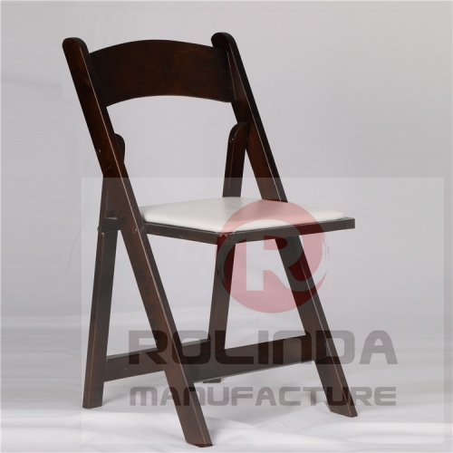wholesale mahogany color  folding wedding chair