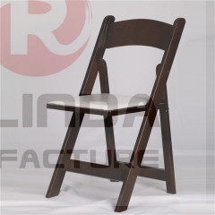 wholesale mahogany color  folding wedding chair
