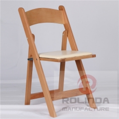 wholesale  wooden wedding folding chair natural color