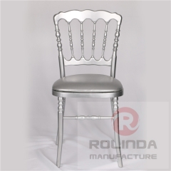 wholesale wooden Napoleon Chair silver color