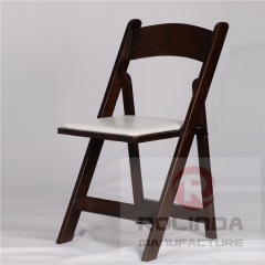 wholesale  wooden wedding folding chair mahogany color