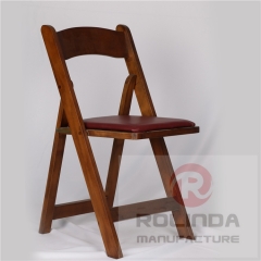 wholesale  wooden wedding folding chair fruit wood color
