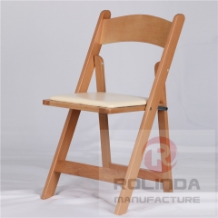 wholesale  wooden wedding folding chair natural color