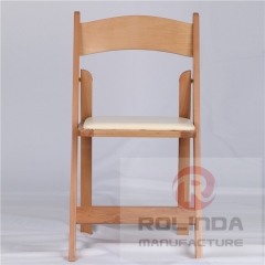 wholesale  wooden wedding folding chair natural color