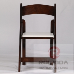 American Classic Wood Folding Chair with Padded Seat