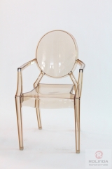 wholesale Acrylic resin Ghost Chair with armrest