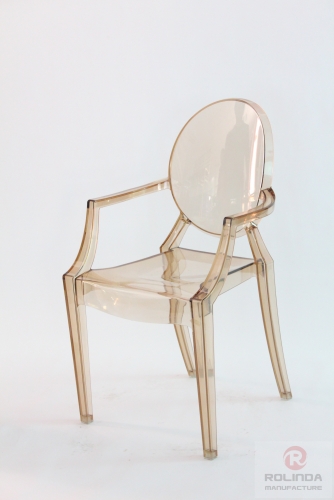 wholesale Acrylic resin Ghost Chair with armrest