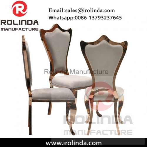 metal frame gold stainless steel bride and groom chair