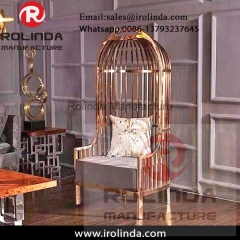 designer hot sale gold stainless steel armchair
