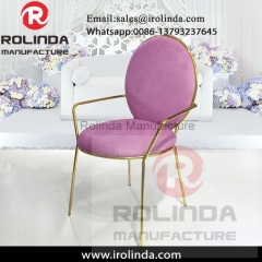 Pink color luxury  style china cheap  dining chairs