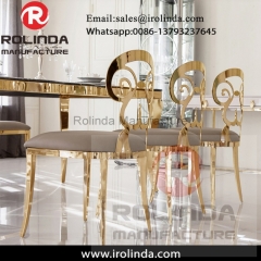 Gold frame stainless steel used hotel lobby furniture