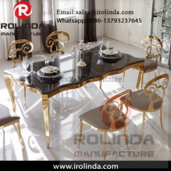 Gold frame stainless steel used hotel lobby furniture