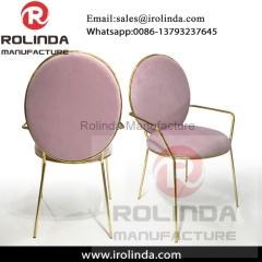 Pink color luxury  style china cheap  dining chairs