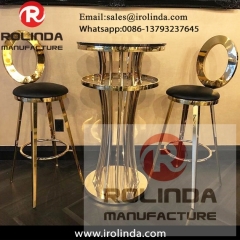 High quality modern stainless steel gold baroque chair for sale