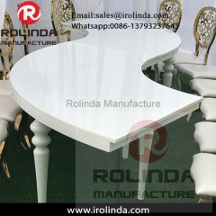 elegant colour white s shaped center table , unique center table