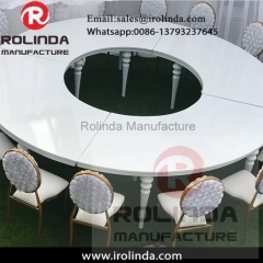 elegant colour white s shaped center table , unique center table