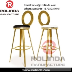 High quality modern stainless steel gold baroque chair for sale